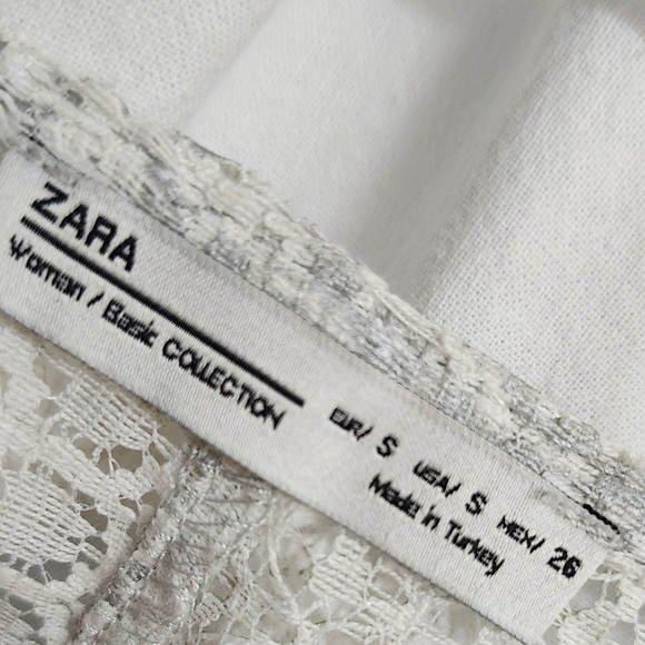 Bnwot,.Zara Sheer Textured Gray Long Sleeve Crop Top. - Picture 4 of 10